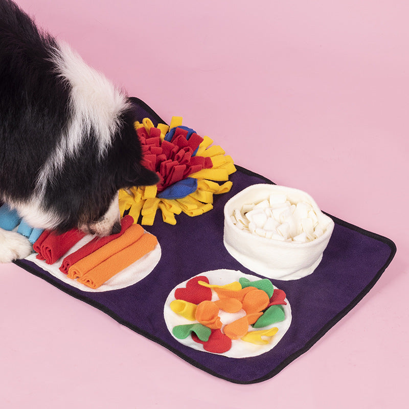 60*40cm Durable Interactive Dog Feeding Mat Puzzle Toys Foraging Skills Mat for Cats Dogs 60*40cm Durable Interactive Dog Feeding Mat Puzzle Toys Foraging Skills Mat for Cats Dogs